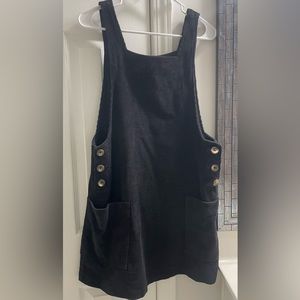 She + Sky | Black Corduroy Overall Dress | Worn Twice | Size Small